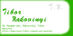 tibor makovinyi business card